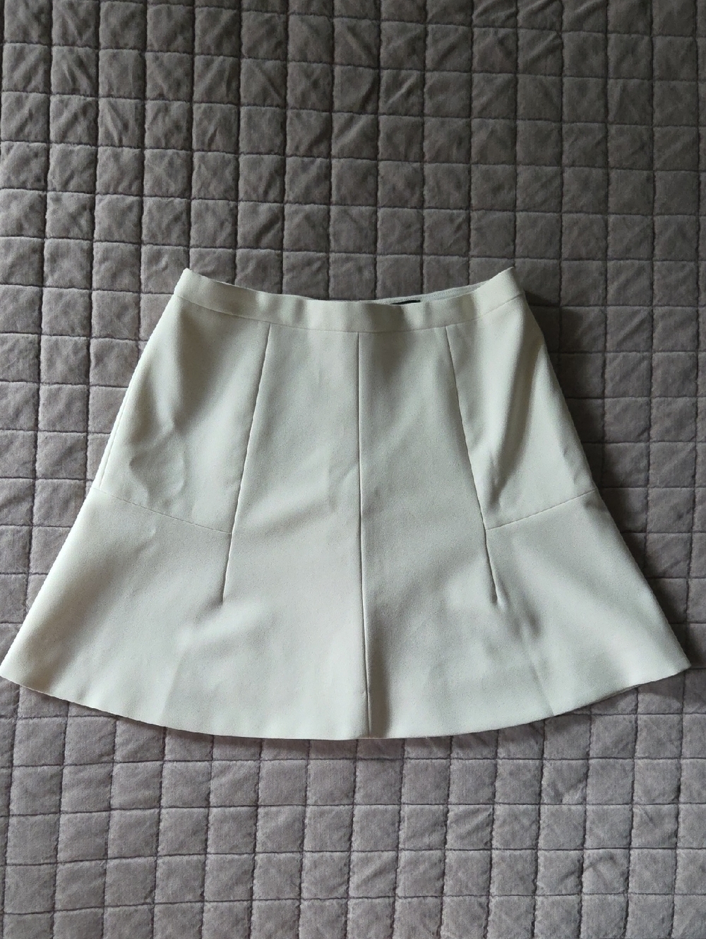 J.Crew A-line Flare White Mini Skirt Size 2